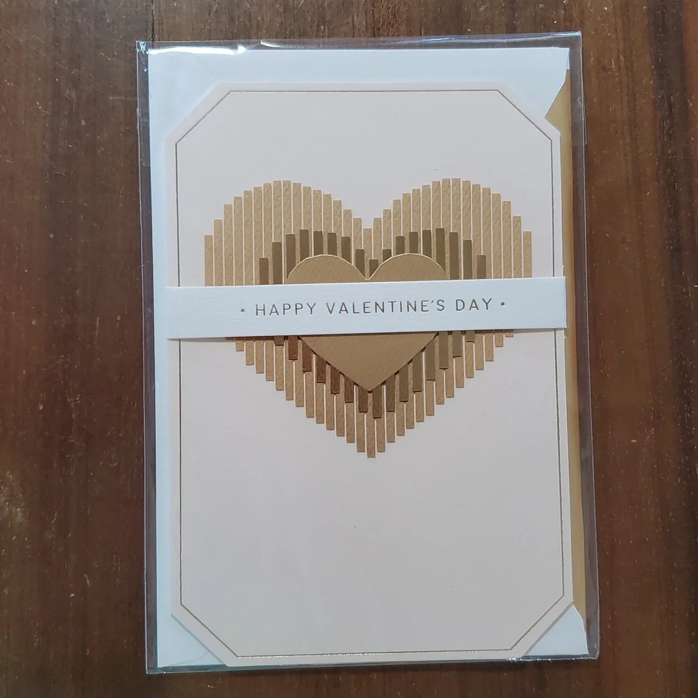 Valentine's Day Signature Card + Gift Bag + Tissue Love BF GF Partner Spouse Red